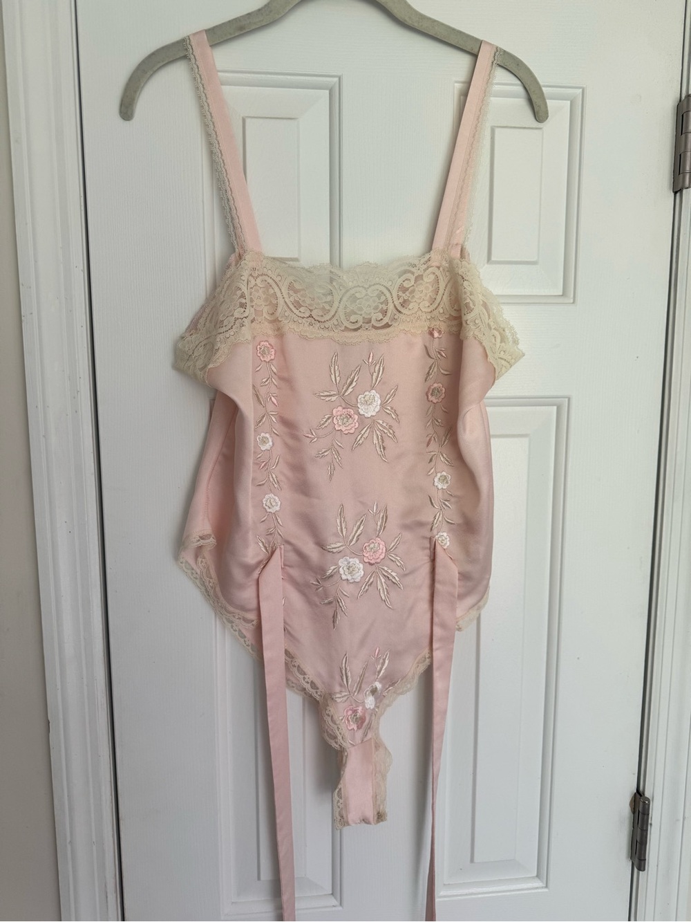 RARE Vintage Miss Dior Light Pink Teddy Bodysuit Lingerie